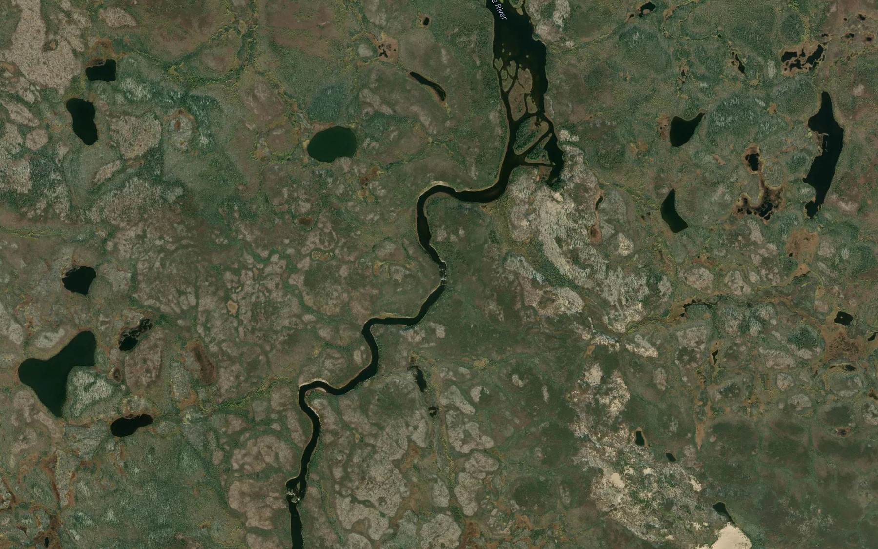 Satellite map of the Peters Rapids