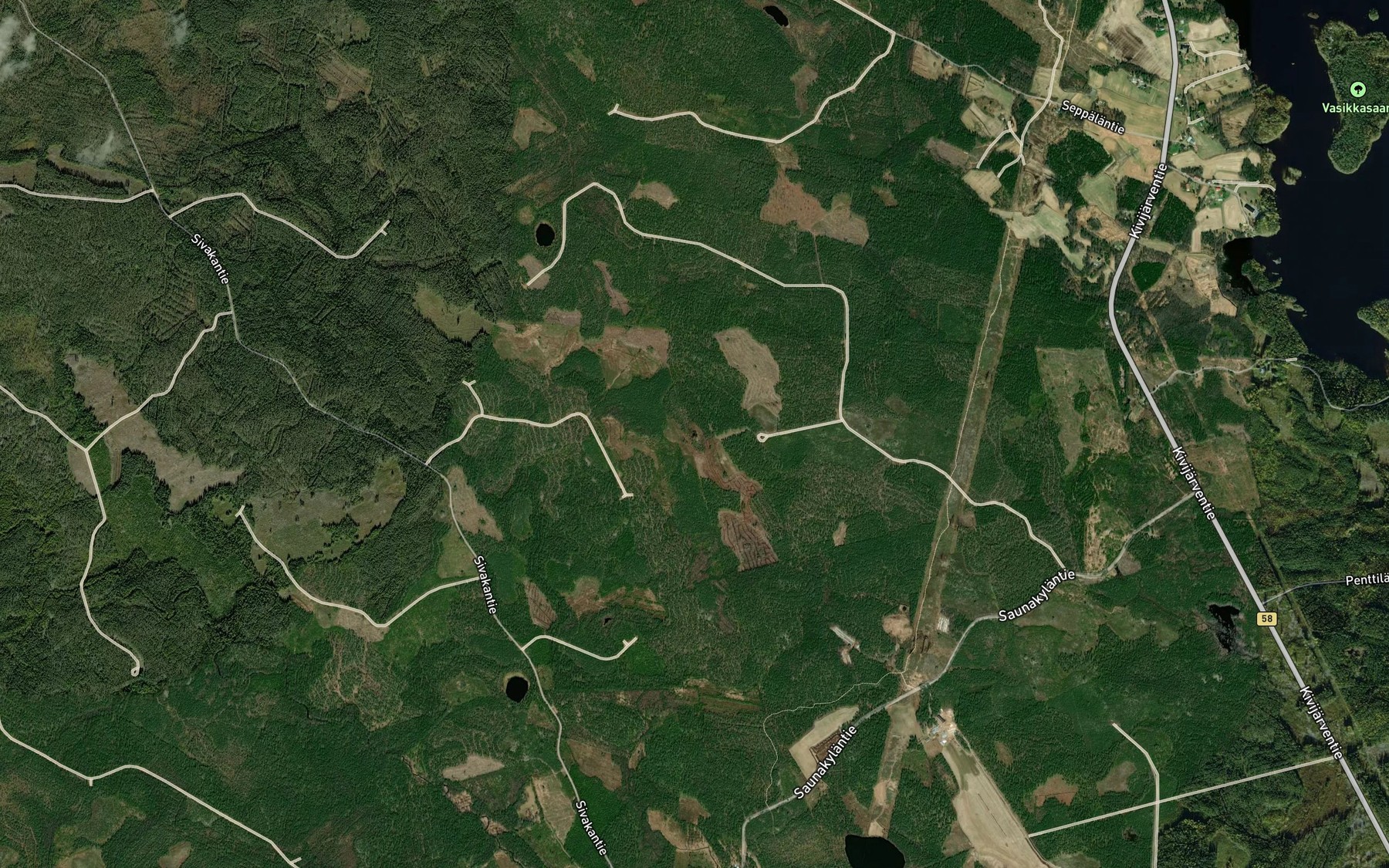 Satellite map of the Vasaralampi