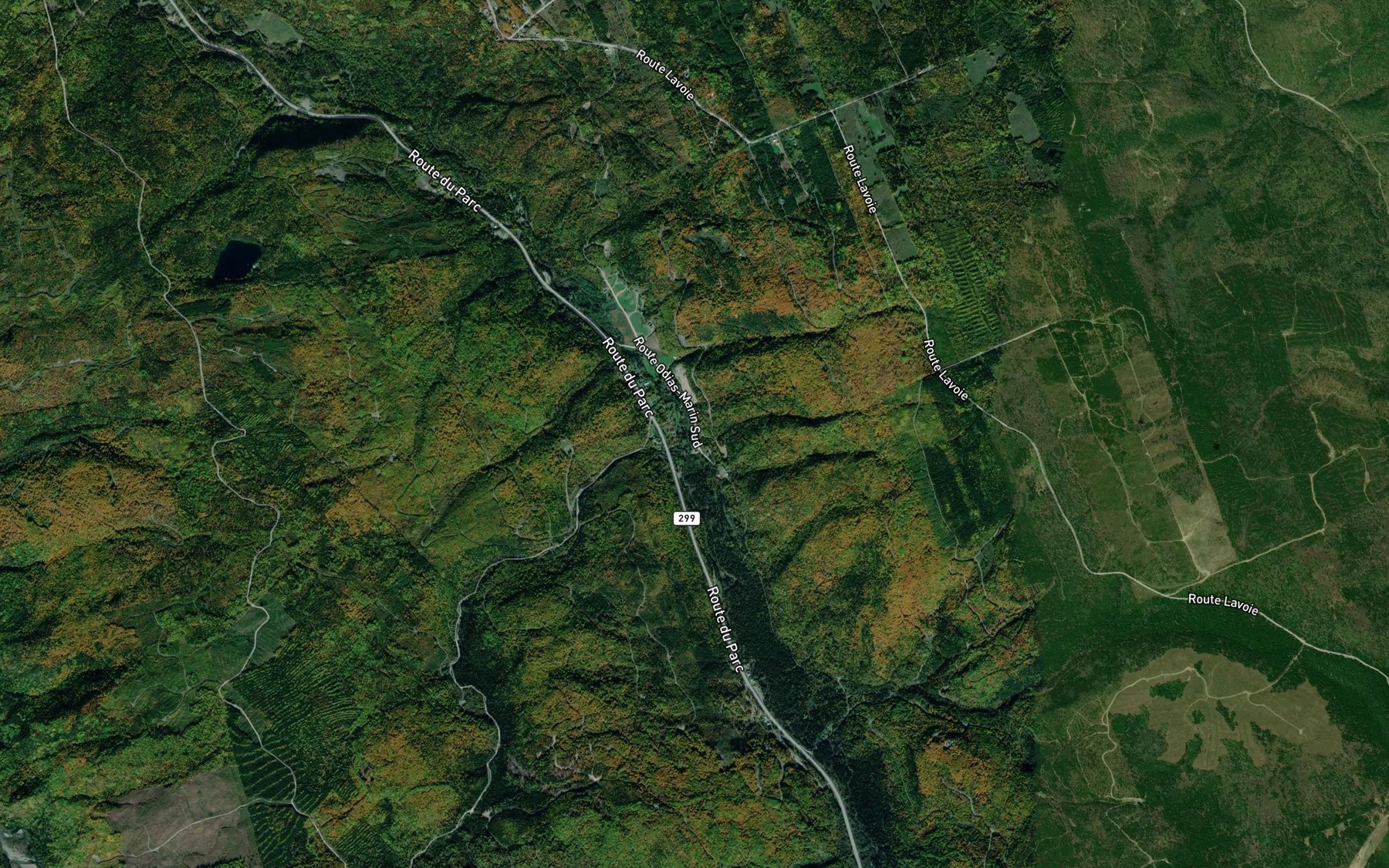 Satellite map of the Ruisseau Levasseur