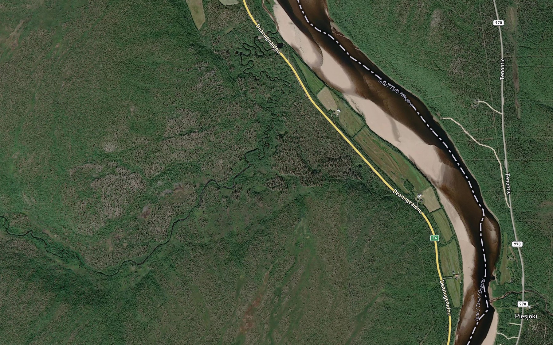 Satellite map of the Skaideaja