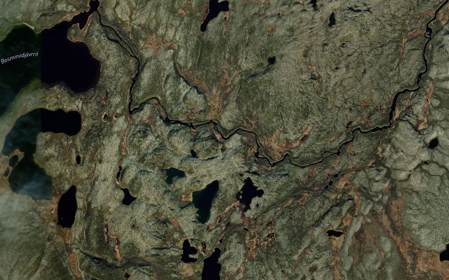 Satellite map of the Bosmmiidjohka