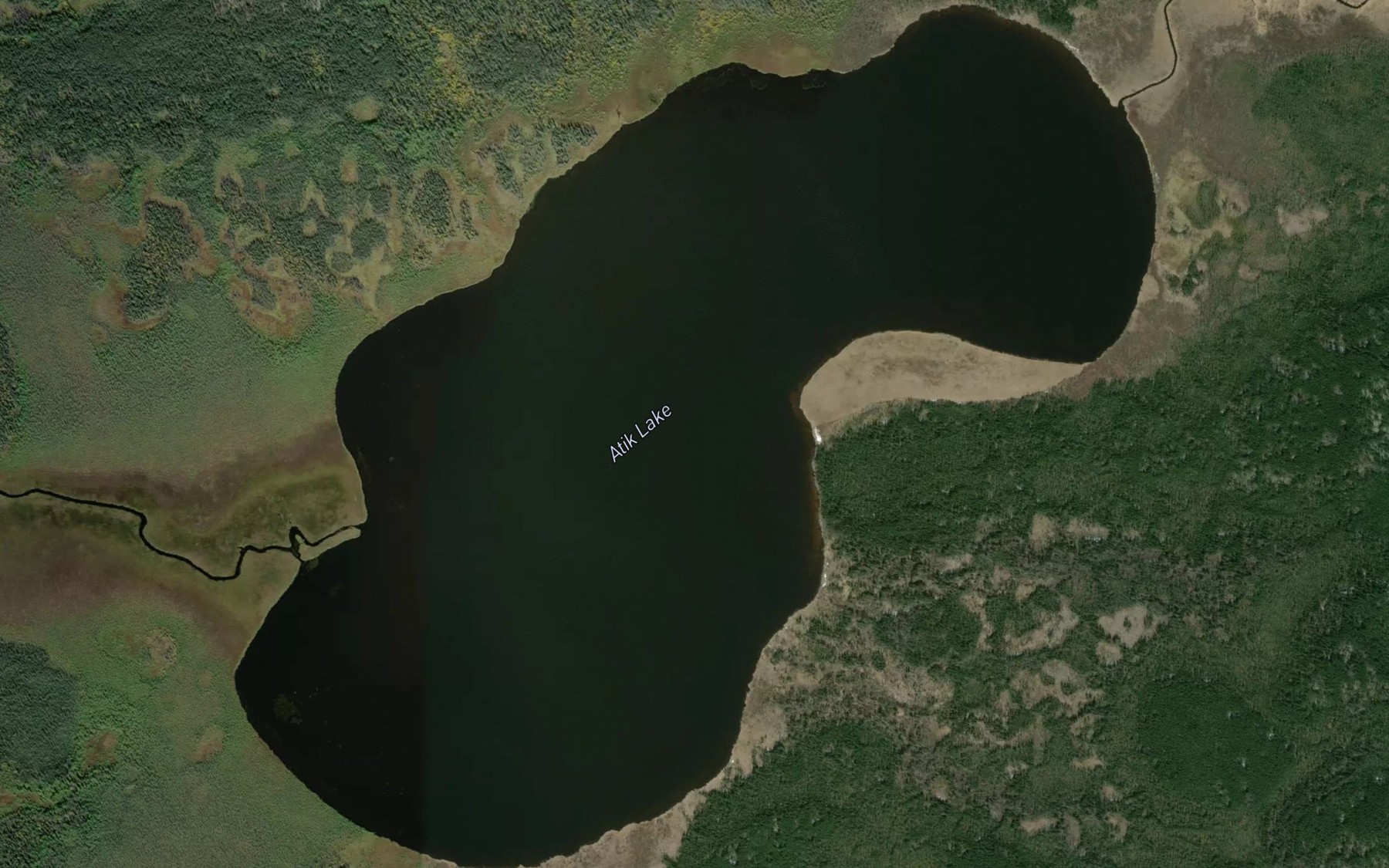 Satellite map of the Atik Lake