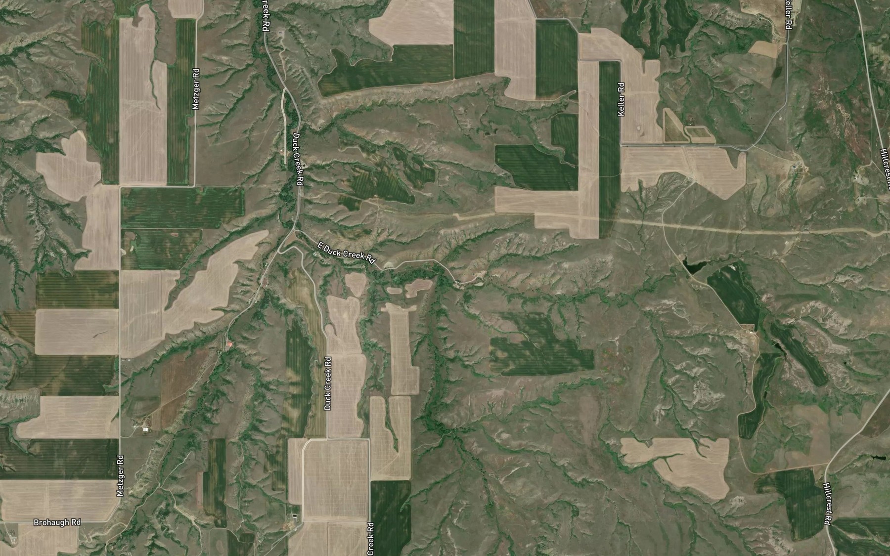 Satellite map of the Newman Creek