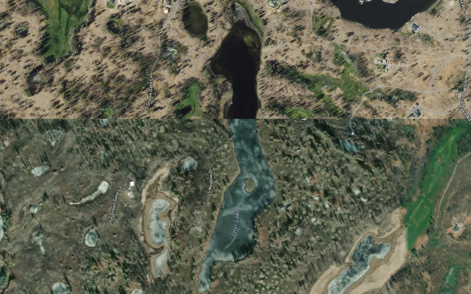 Satellite map of the Otter Lake