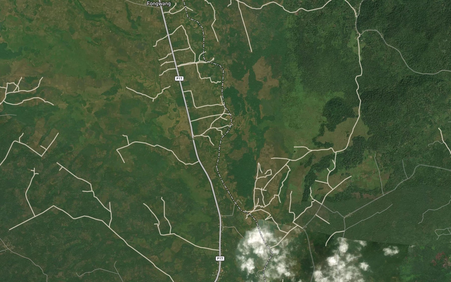 Satellite map of the Mbam