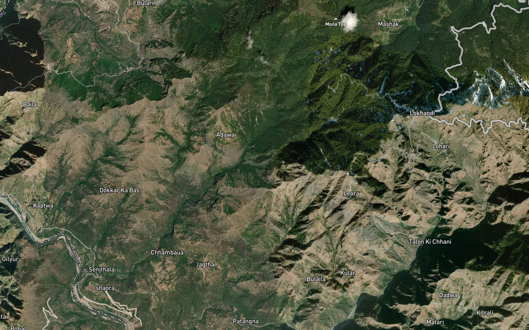 Satellite map of the Durhit Khal