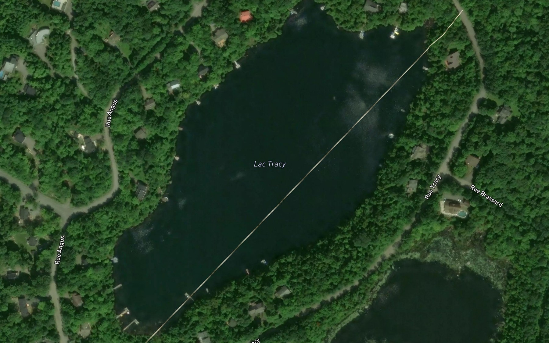 Satellite map of the Lac Tracy