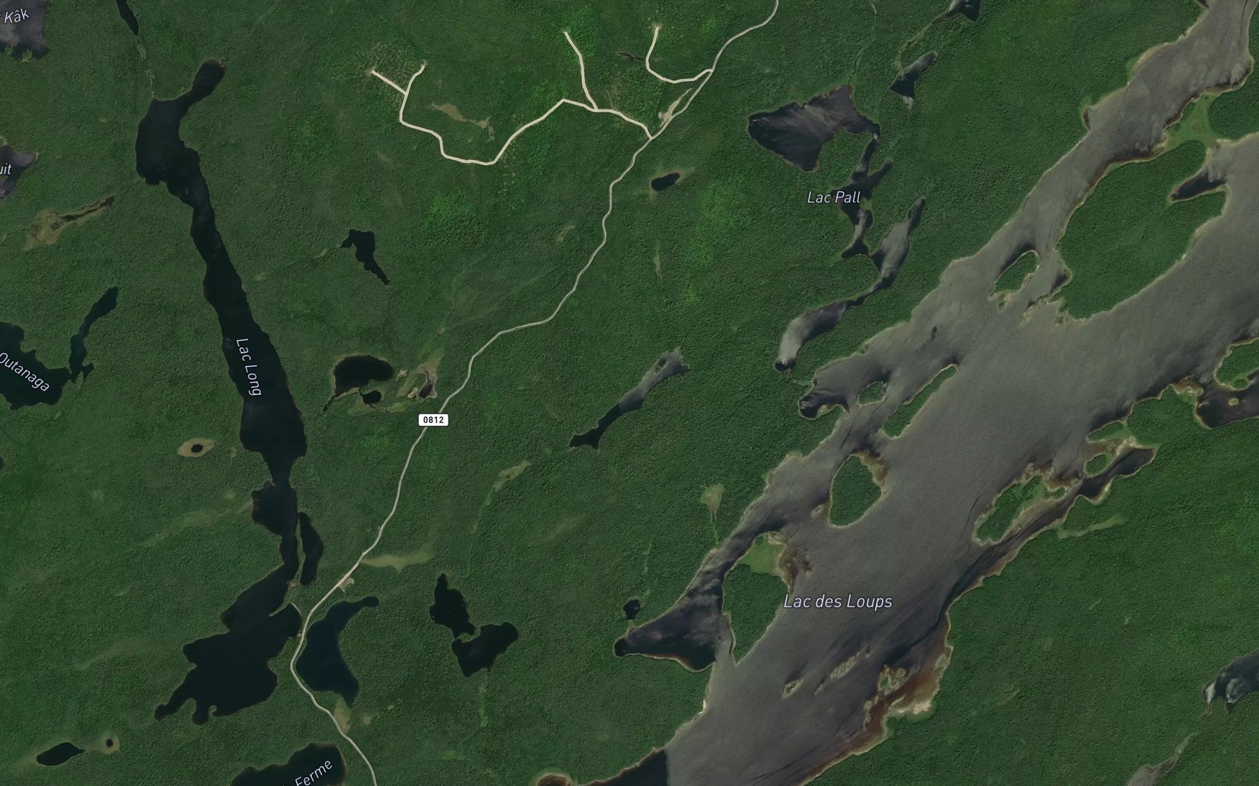 Satellite map of the Lac Rateau