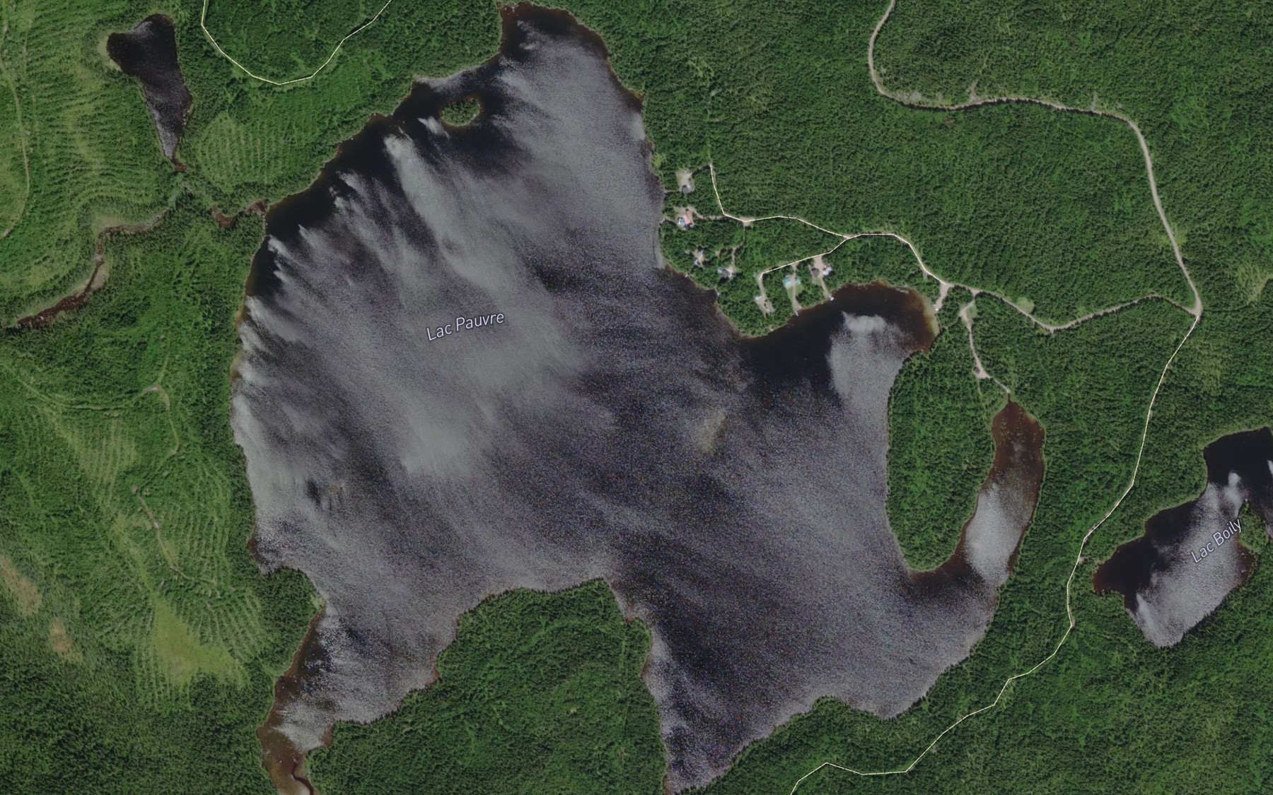 Satellite map of the Lac Pauvre