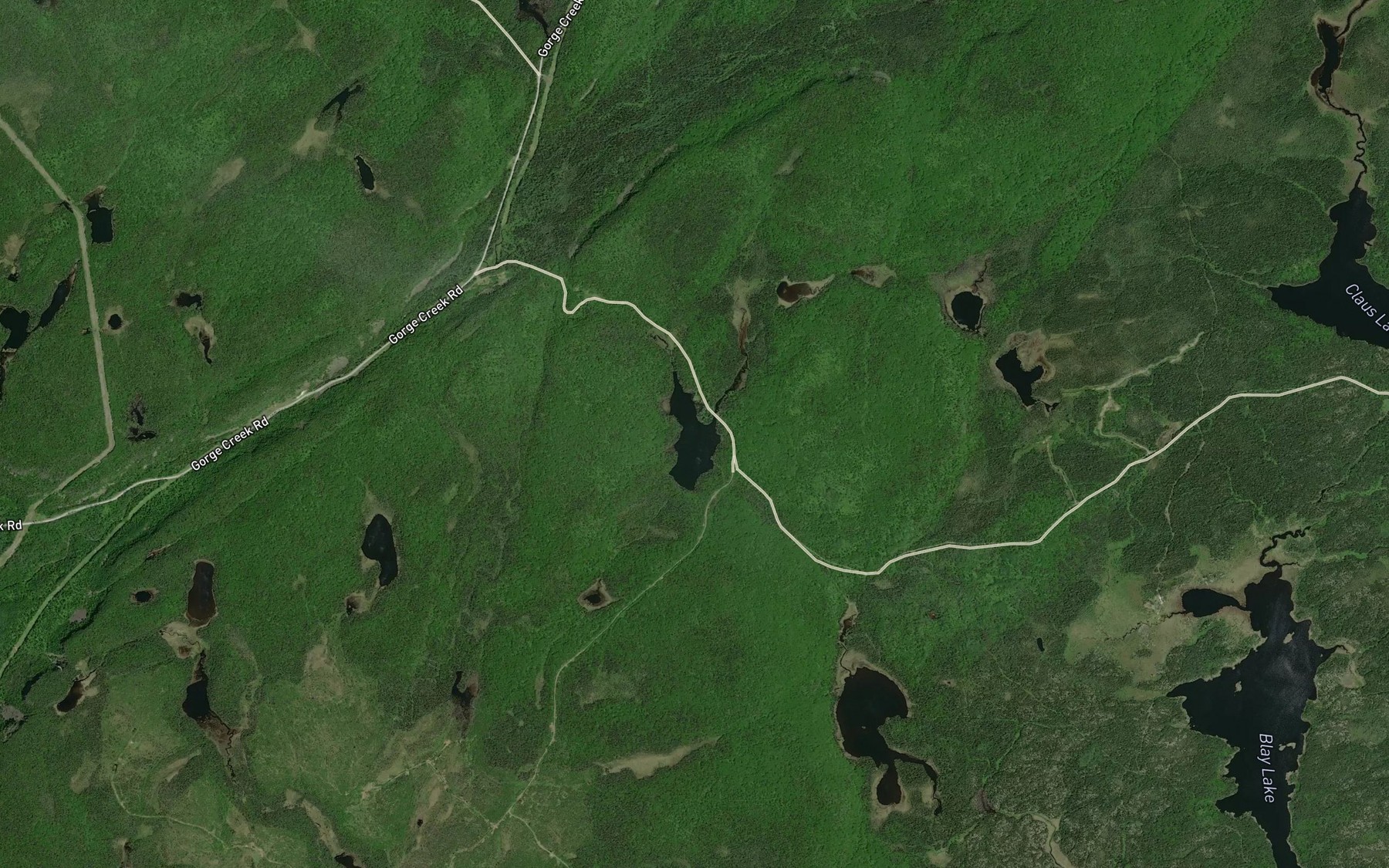 Satellite map of the Gorge Lake