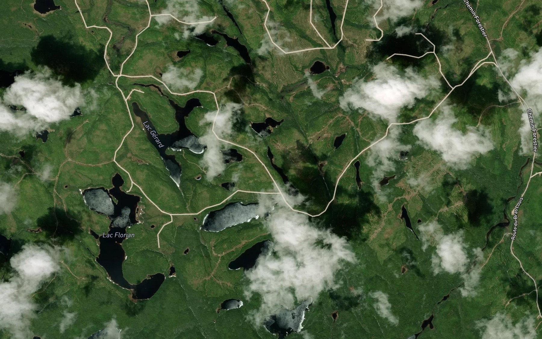 Satellite map of the Lac de l'Epervier