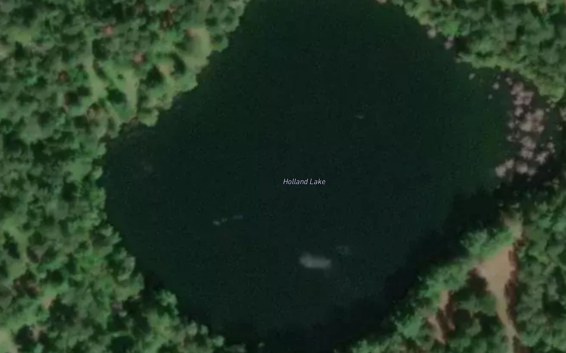 Satellite map of the Holland Lake