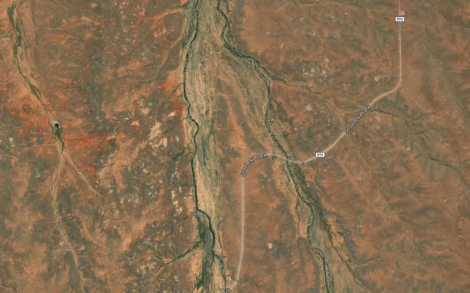 Satellite map of the Pelican Creek