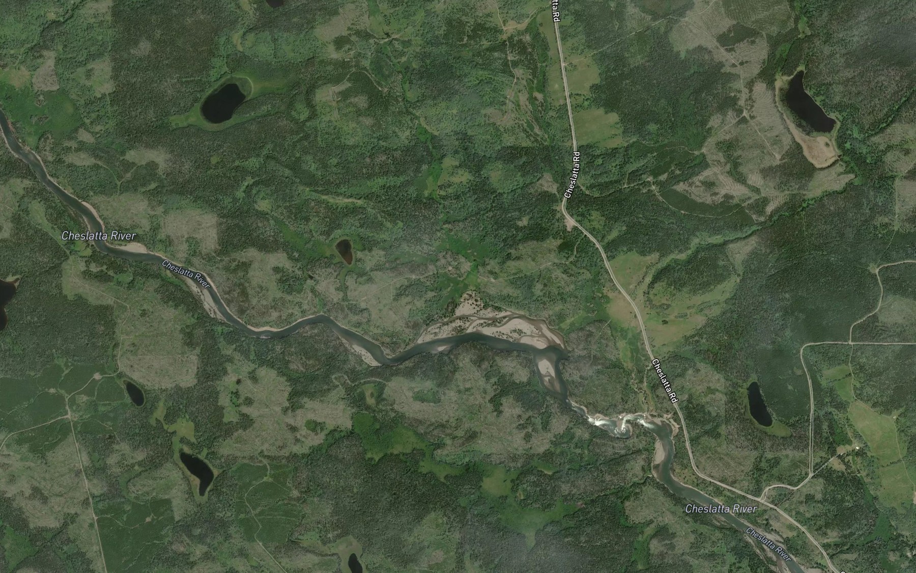 Satellite map of the Moxley Creek