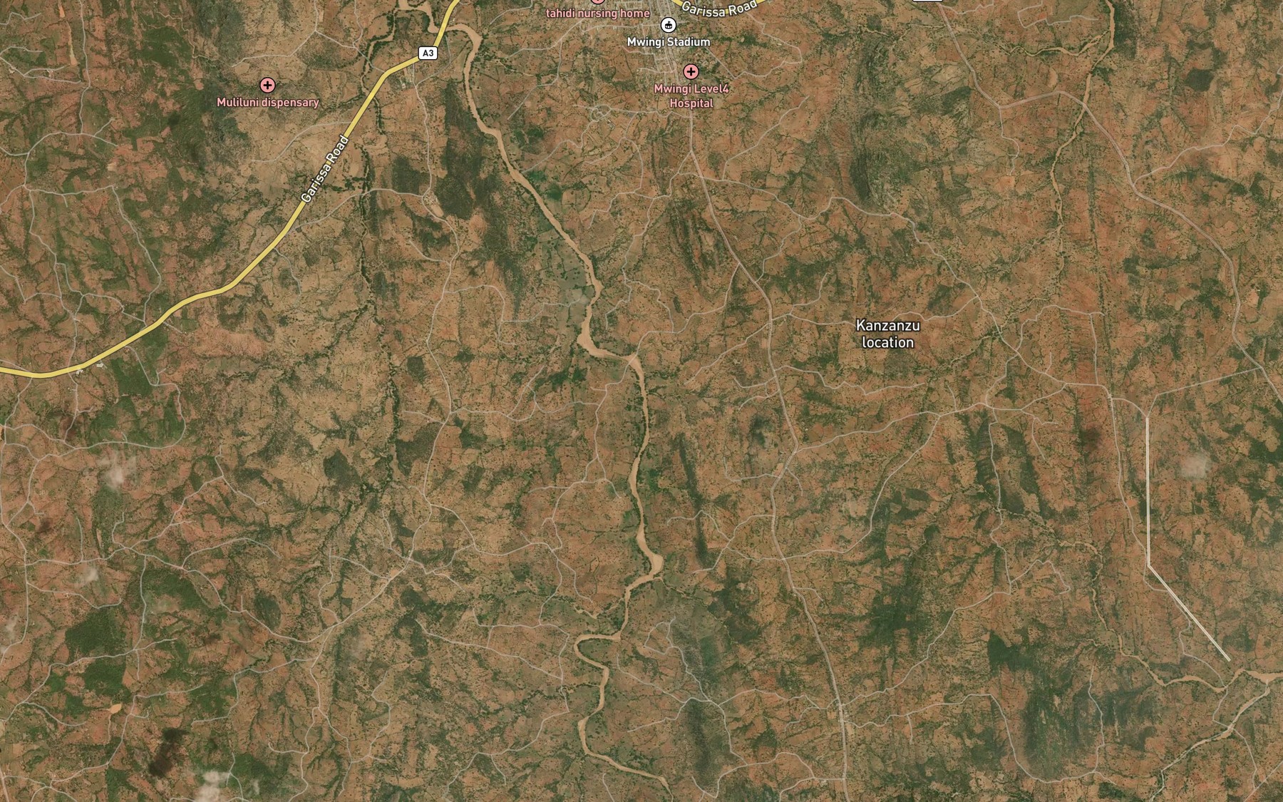 Satellite map of the Dam Kalisasi