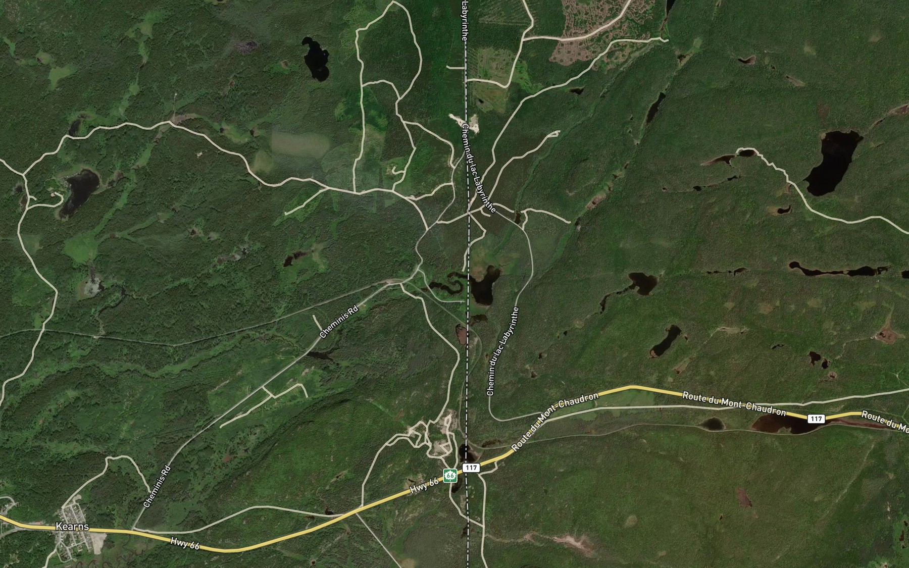 Satellite map of the Lac Hauteville