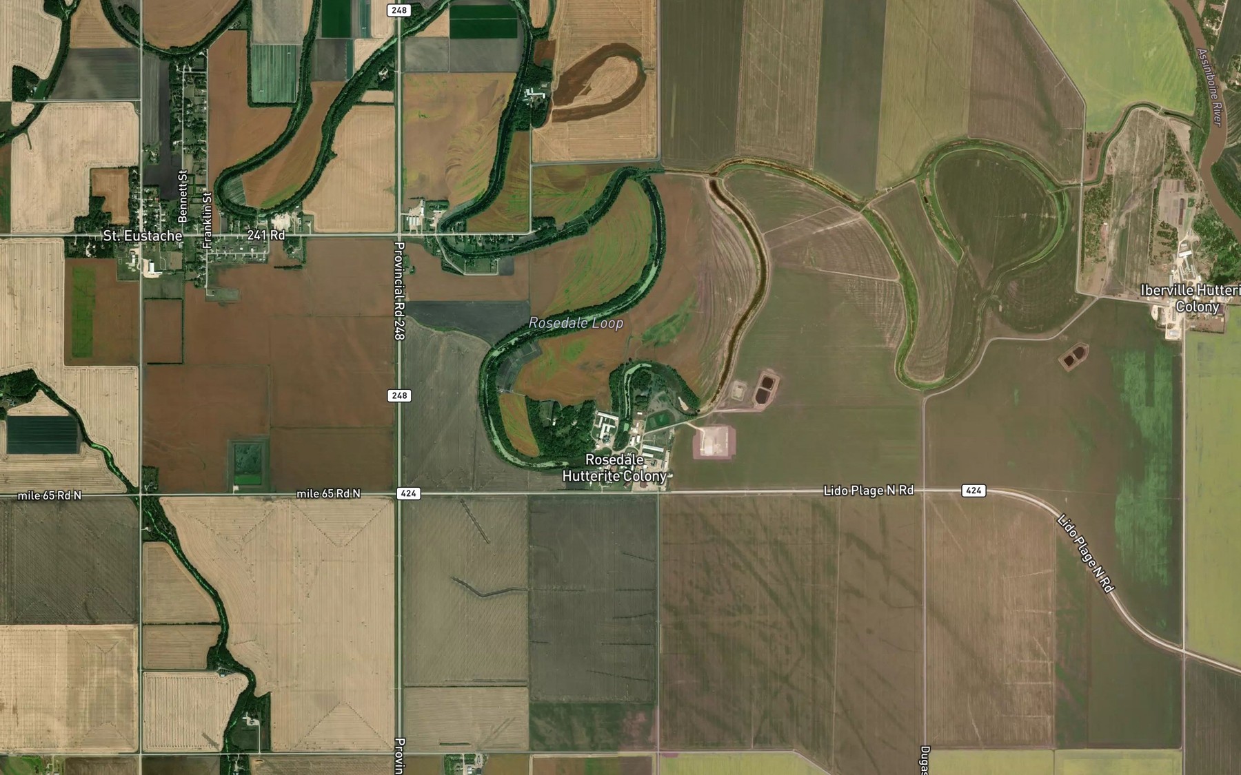 Satellite map of the Rosedale Loop