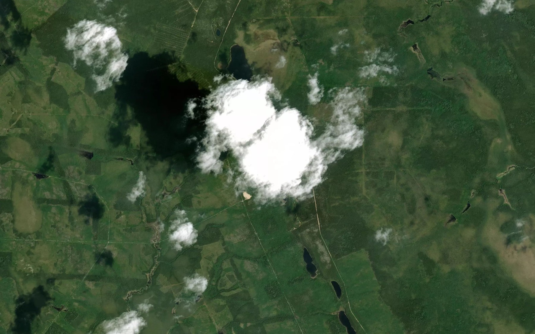 Satellite map of the Lacs Kitciokik