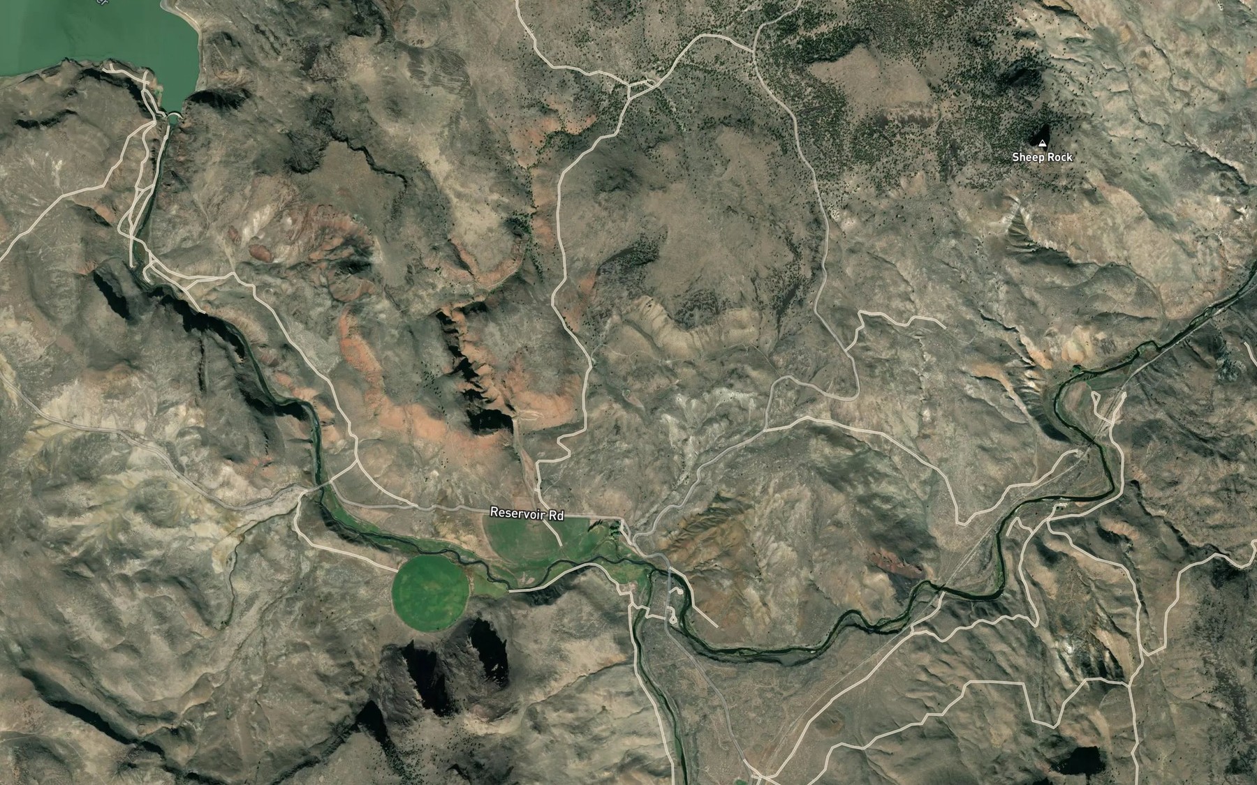Satellite map of the Riverside Reservoir Number Two