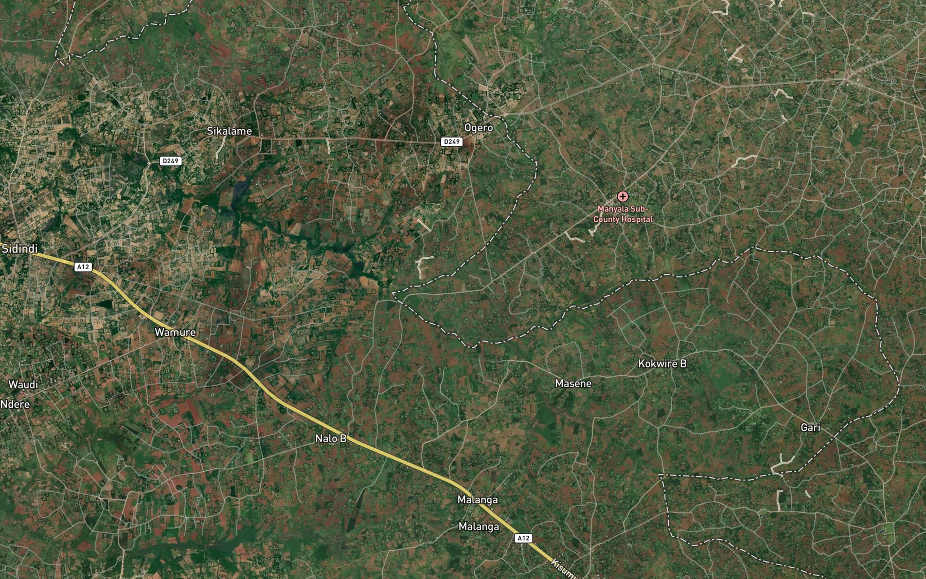 Satellite map of the Hasala
