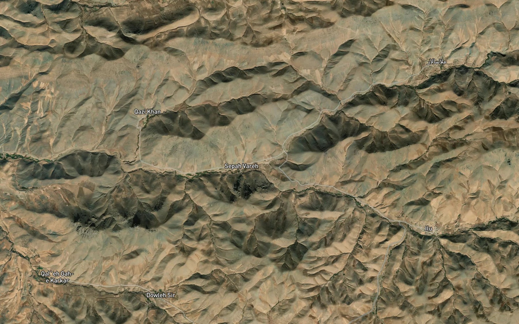 Satellite map of the Cham-e Kutul