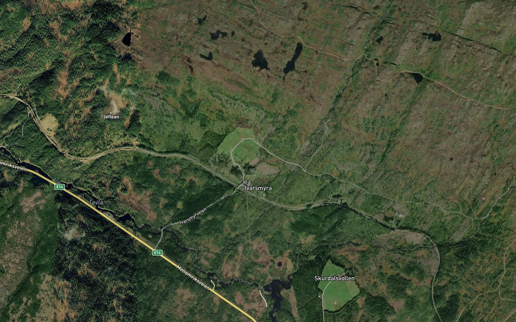Satellite map of the Ivarsbekken