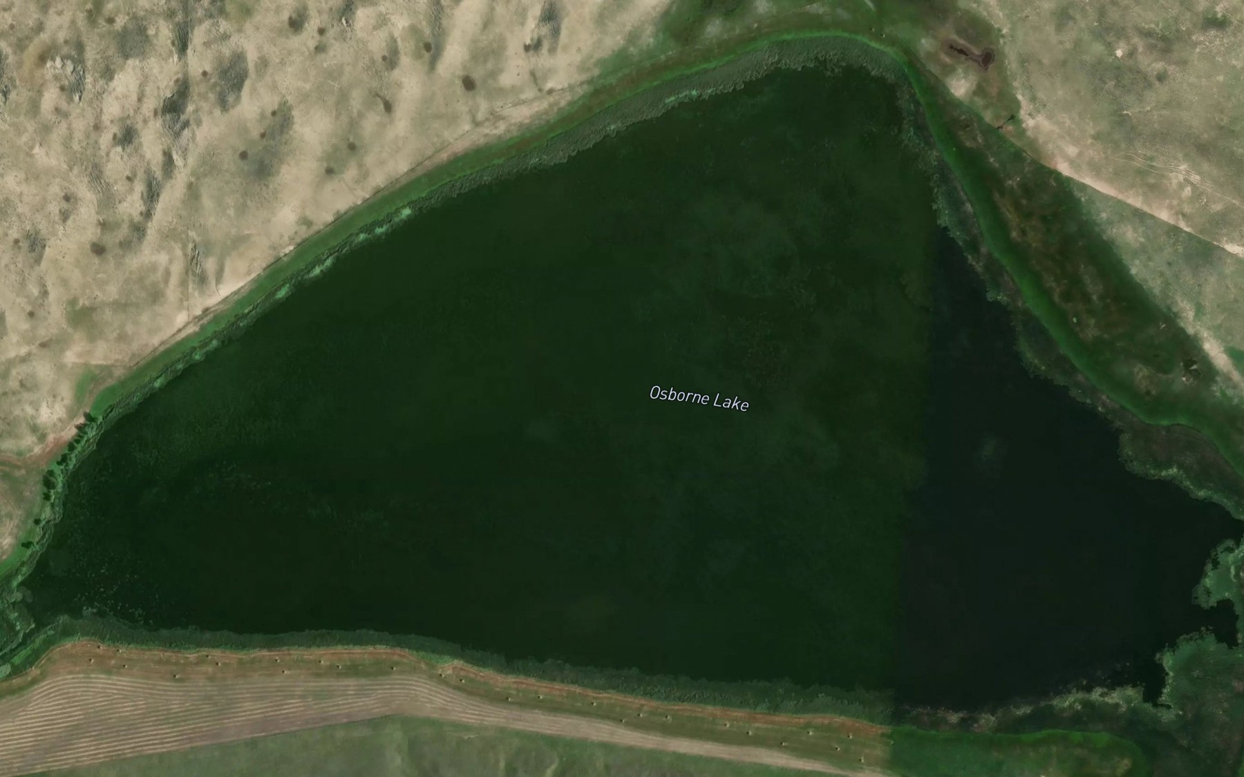 Satellite map of the Osborne Lake