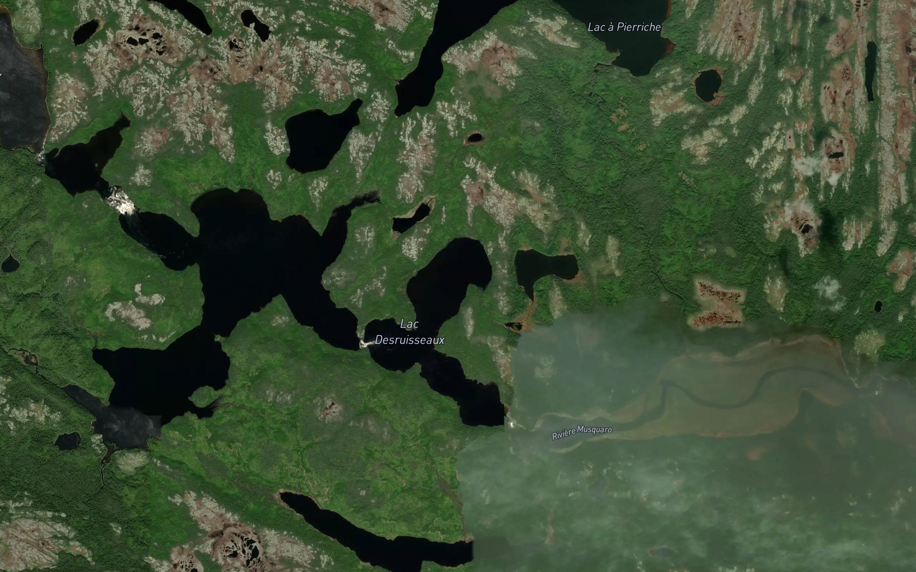 Satellite map of the Baie du Lac a Castor