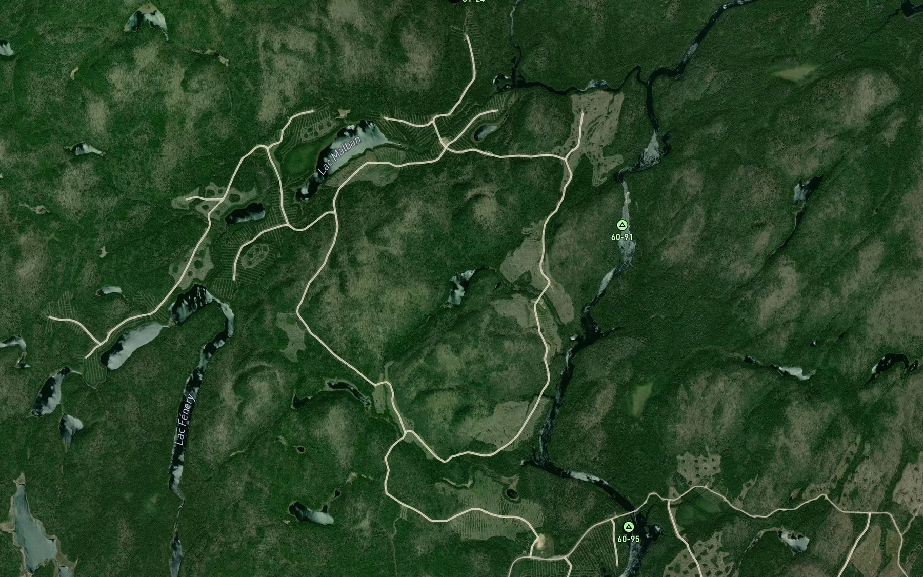 Satellite map of the Lac Marangis