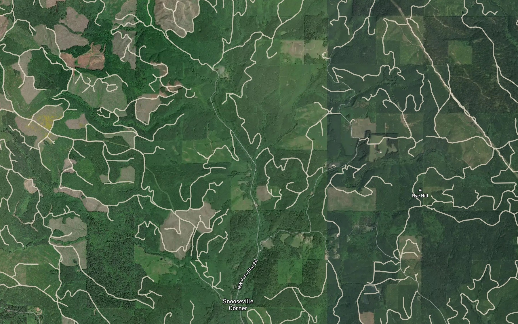Satellite map of the Panther Creek