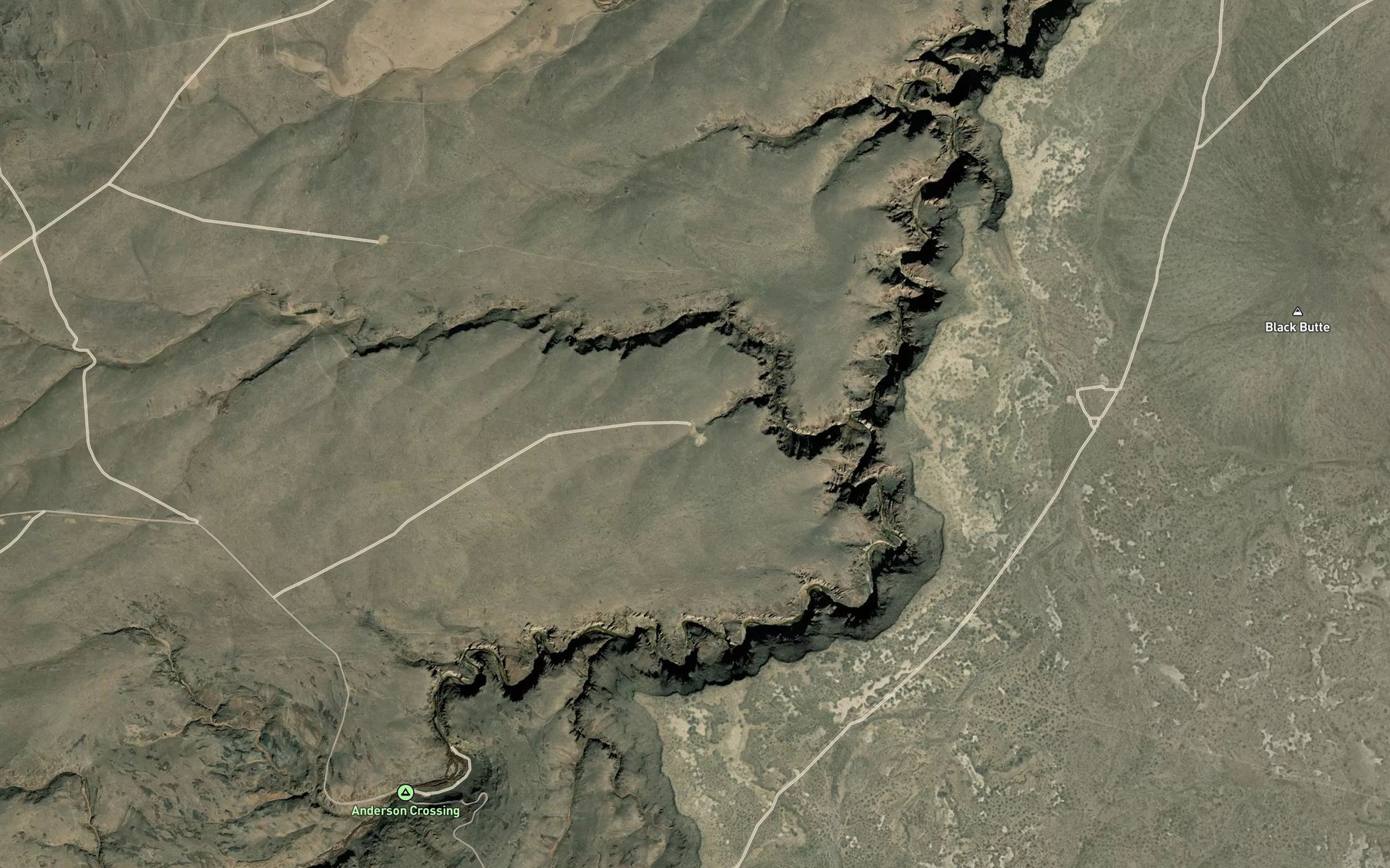 Satellite map of the Little Dry Reservoir
