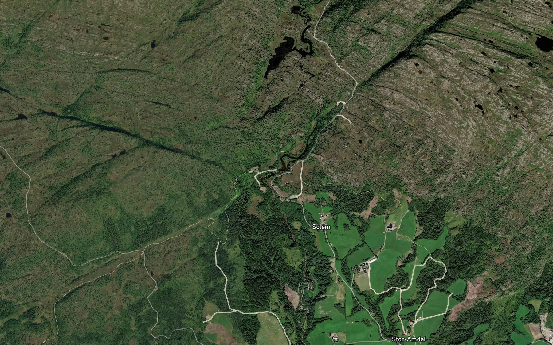 Satellite map of the Banfossen