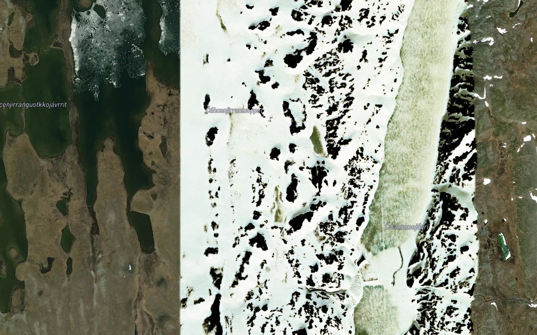 Satellite map of the Caccenjirranjakka