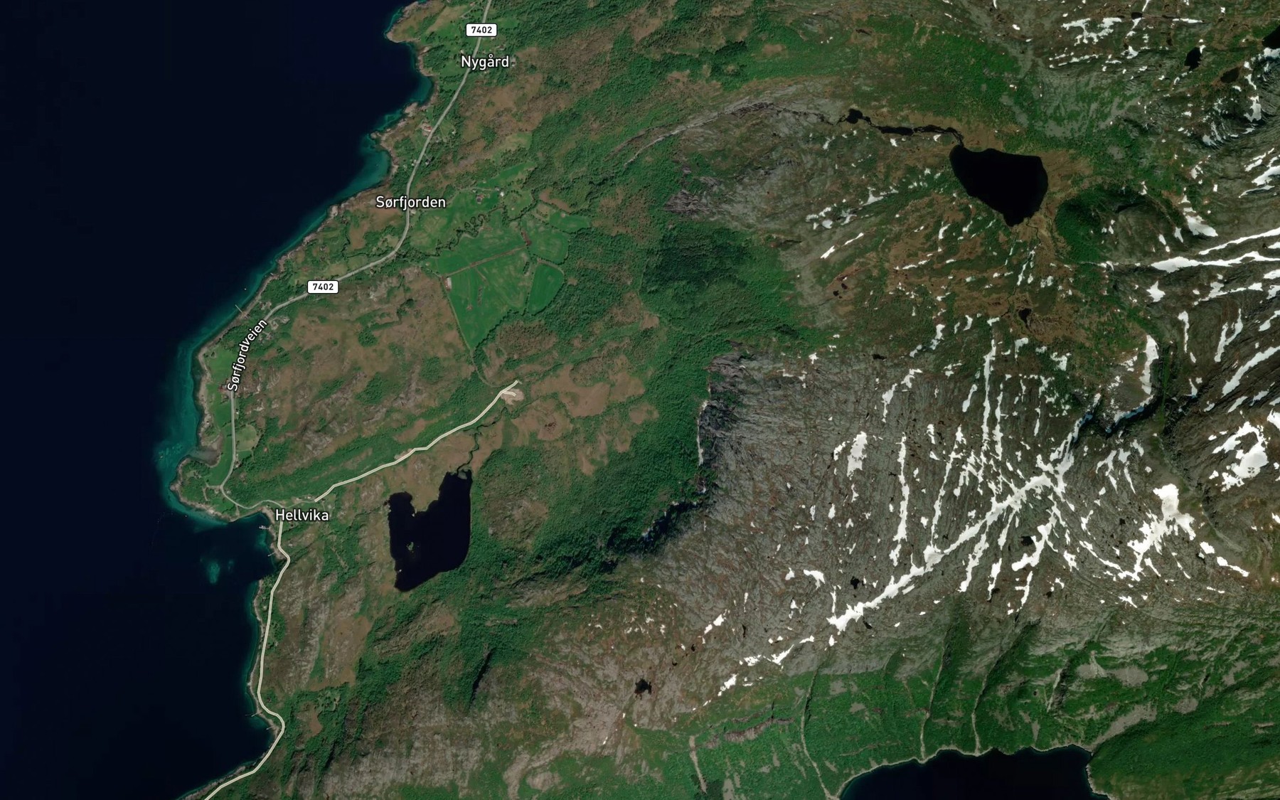 Satellite map of the Drepaga