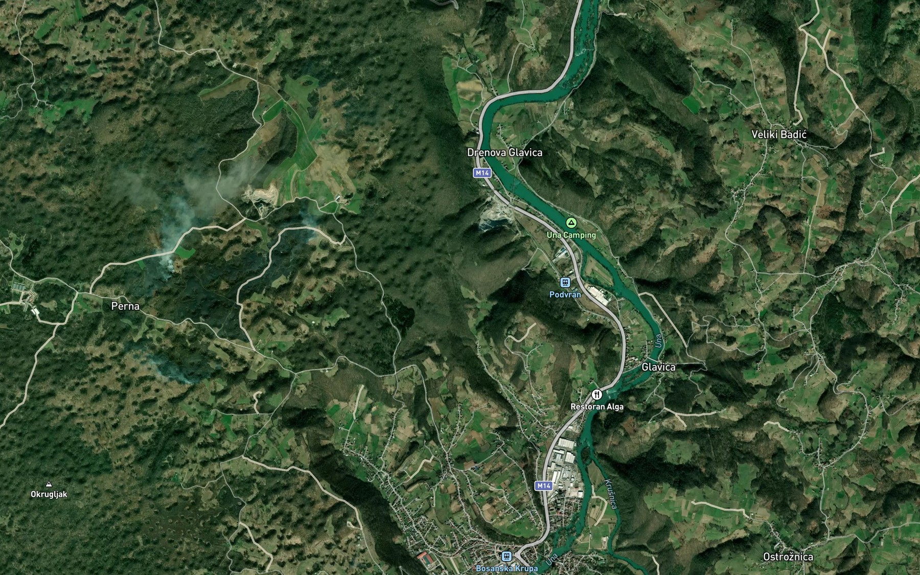Satellite map of the Vidarovo Vrelo