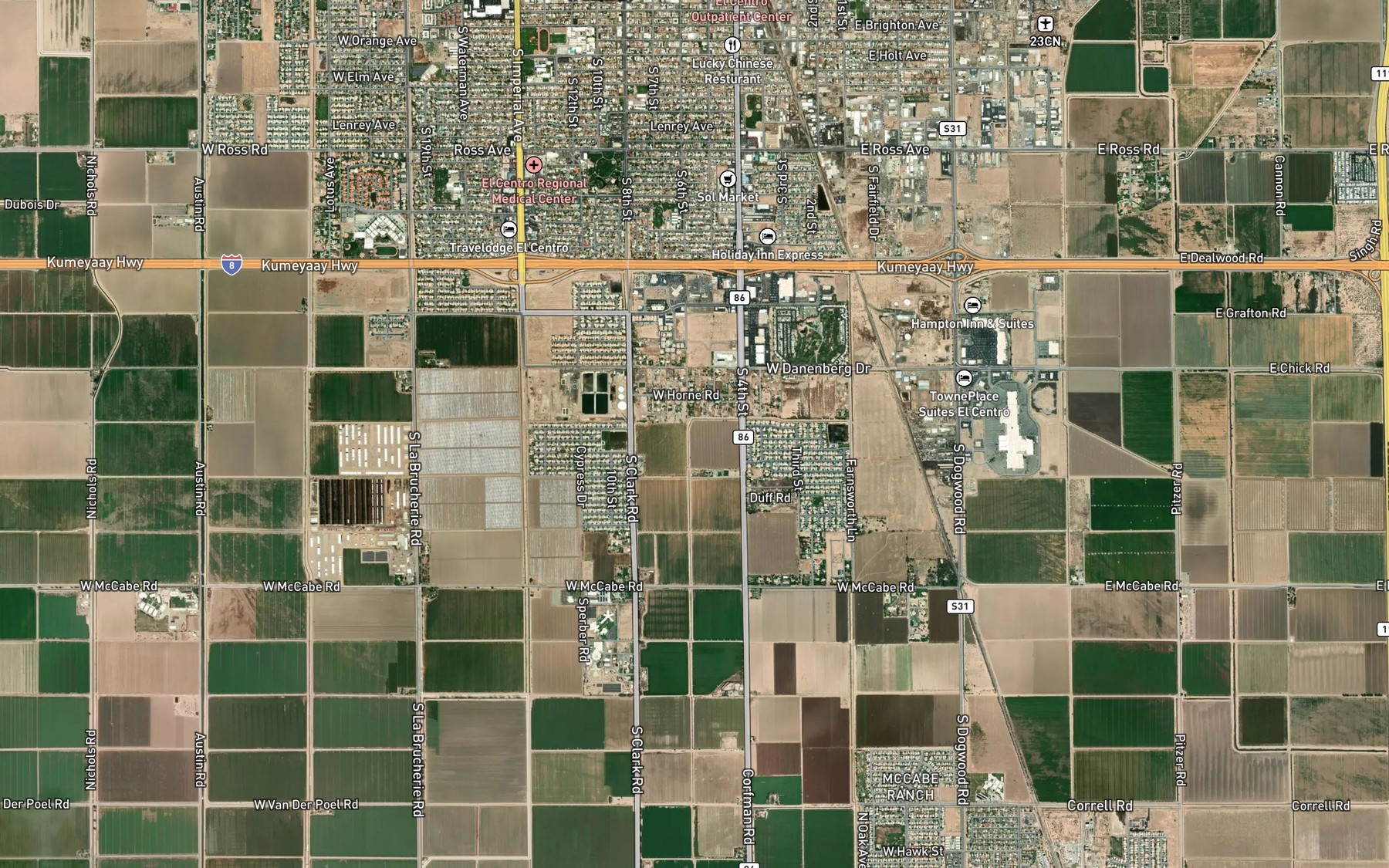 Satellite map of the Date Drain Three-B