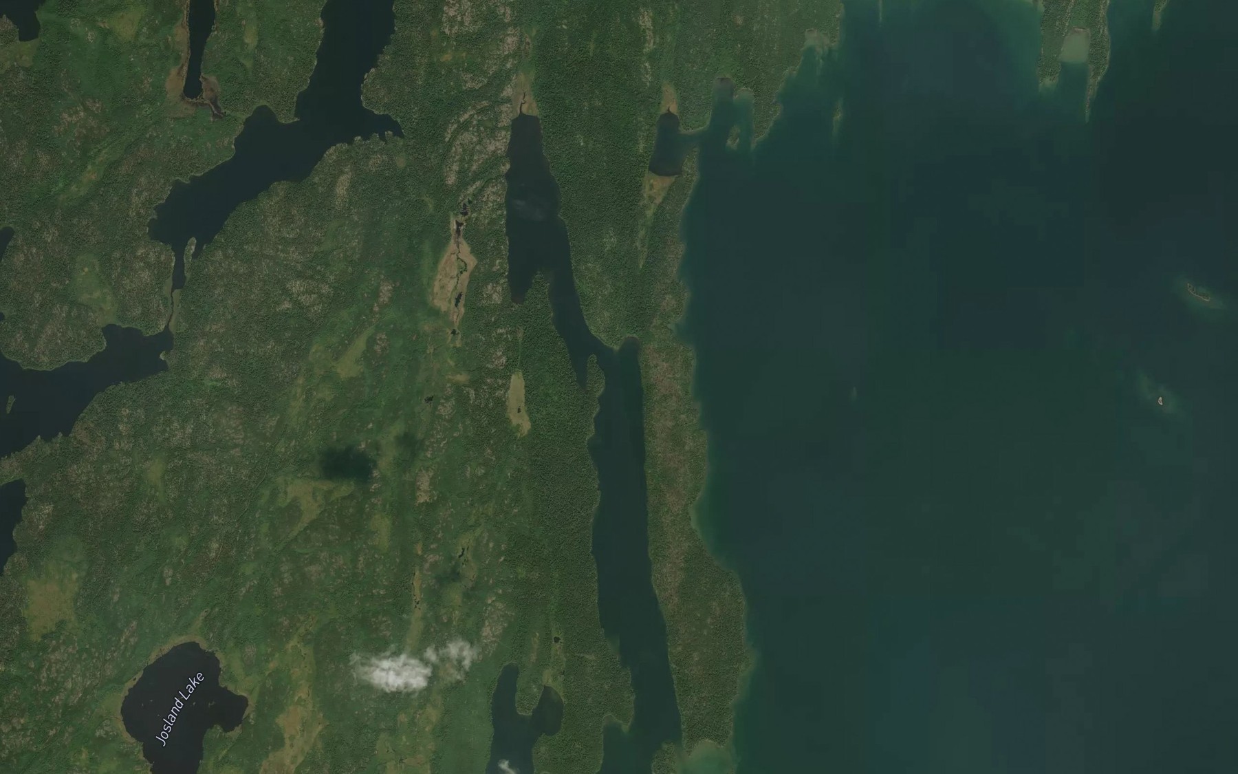 Satellite map of the Ducharme Bay
