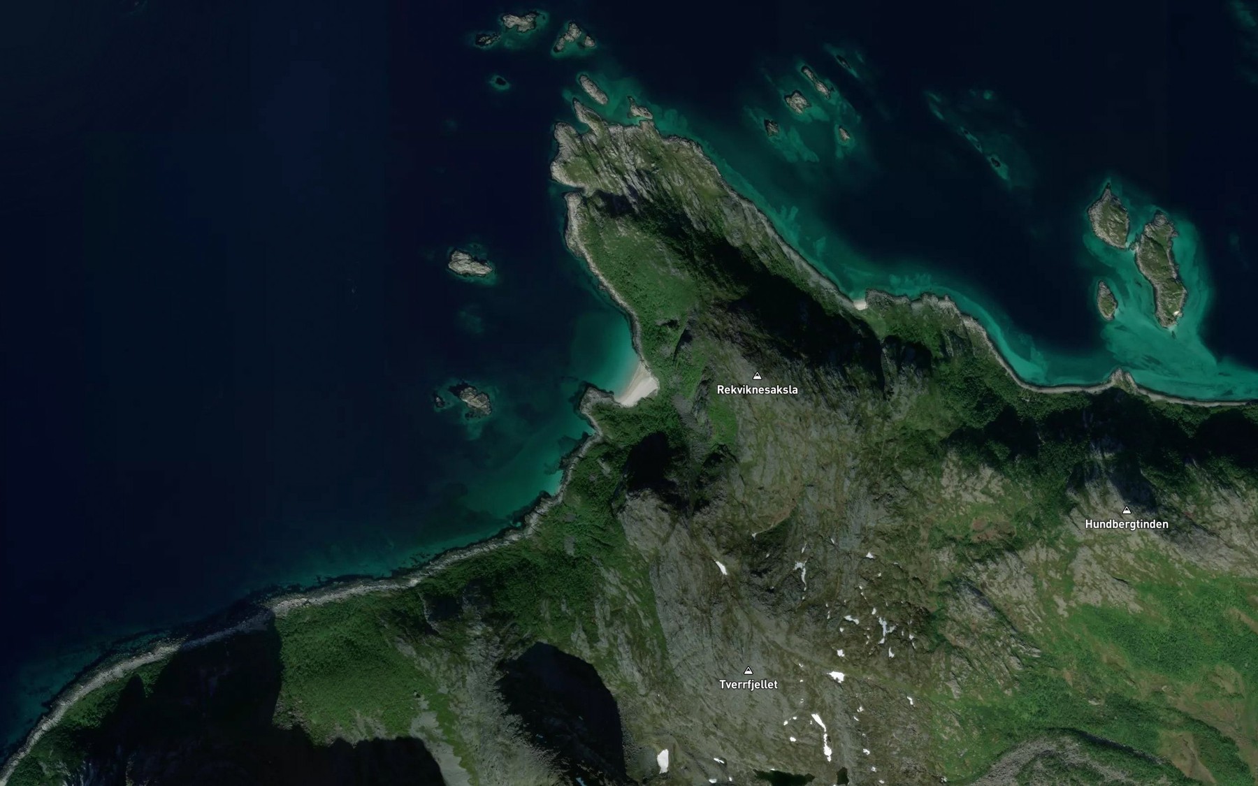 Satellite map of the Rekvika