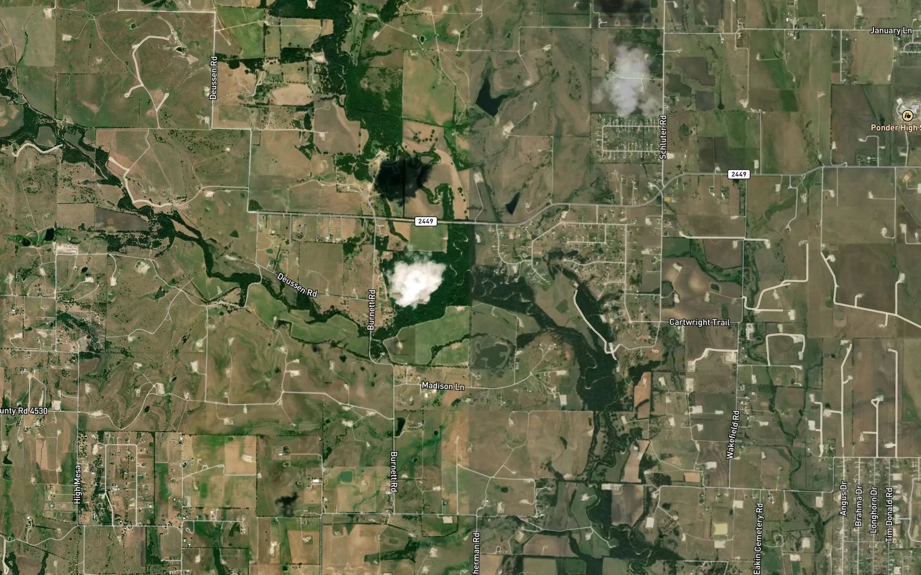 Satellite map of the Morris Branch