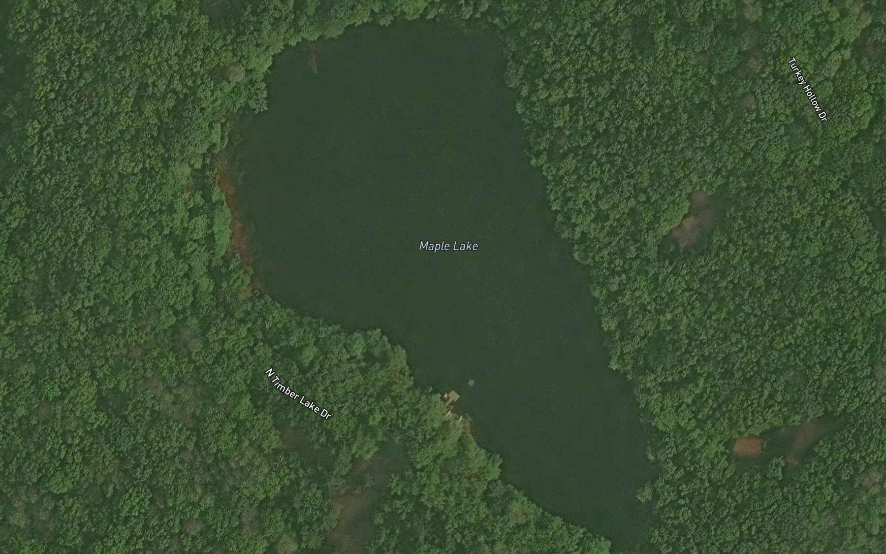 Satellite map of the Maple Lake