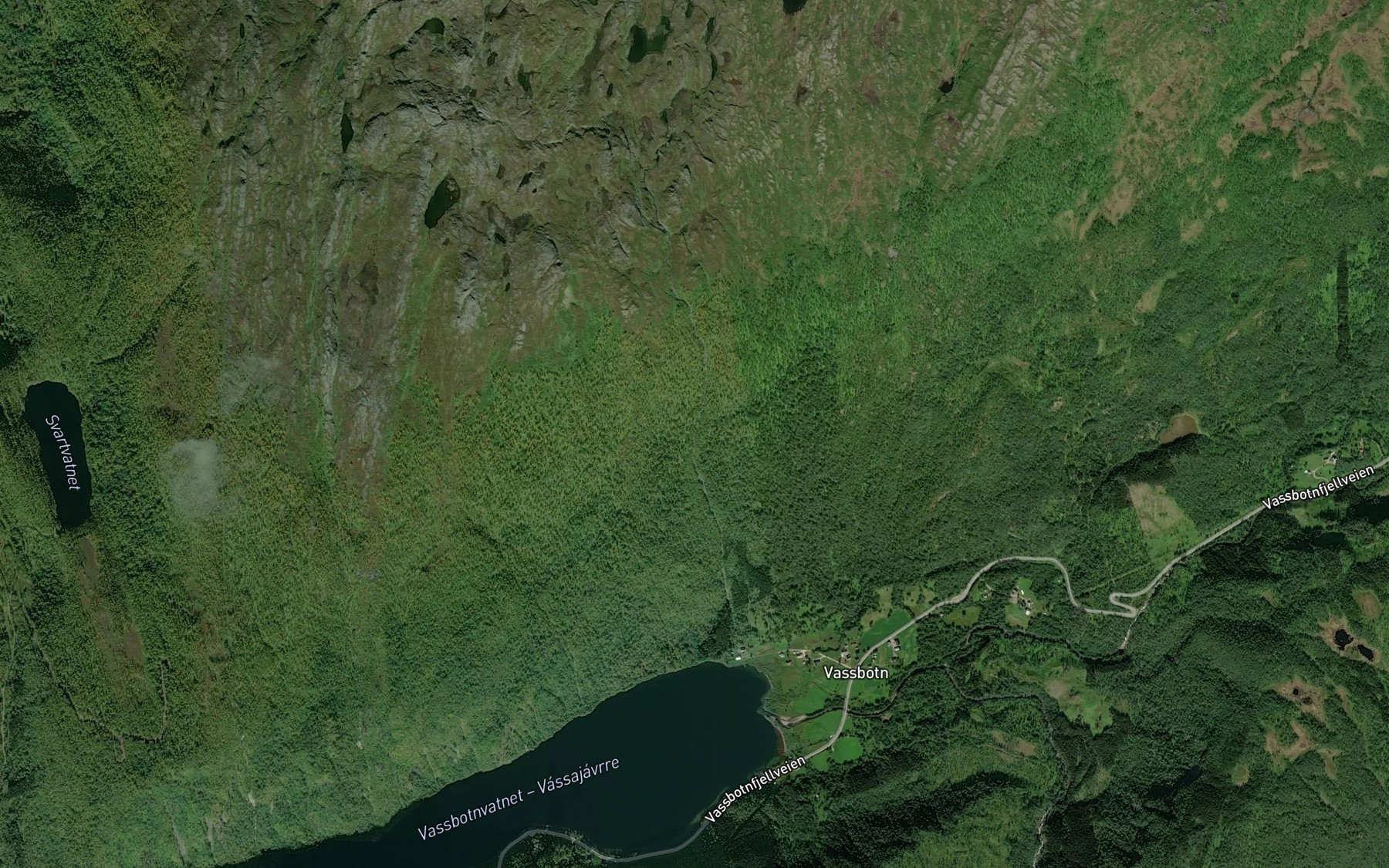 Satellite map of the Gammelgardselva