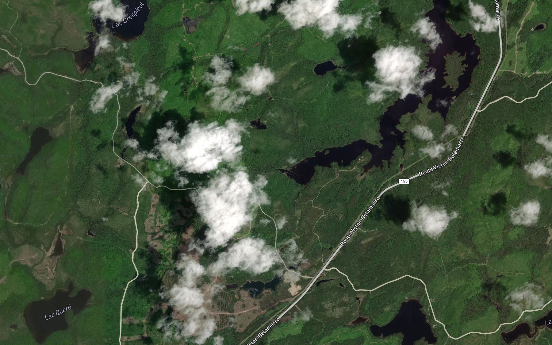 Satellite map of the Riviere a la Perche