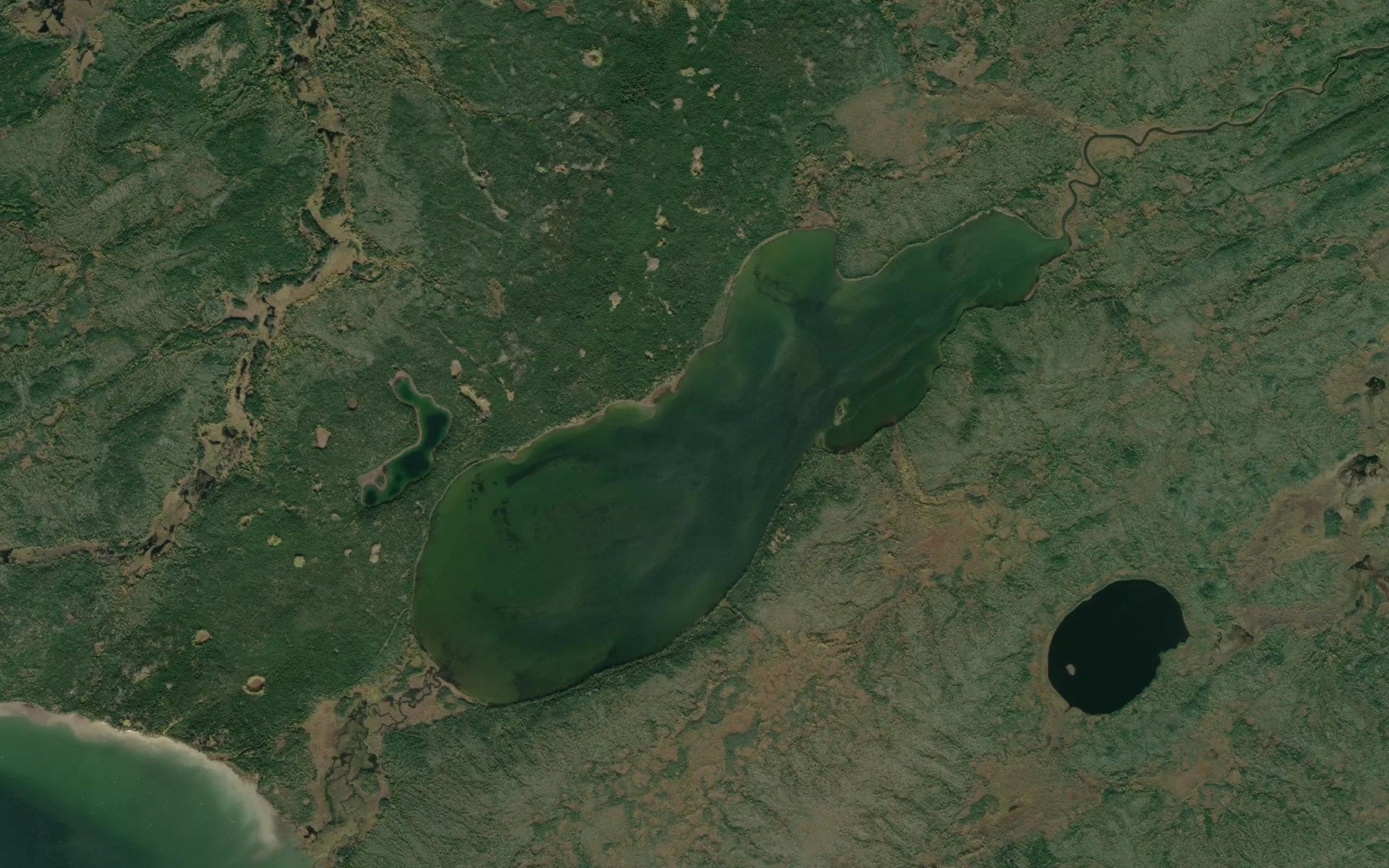 Satellite map of the Mattson Lake