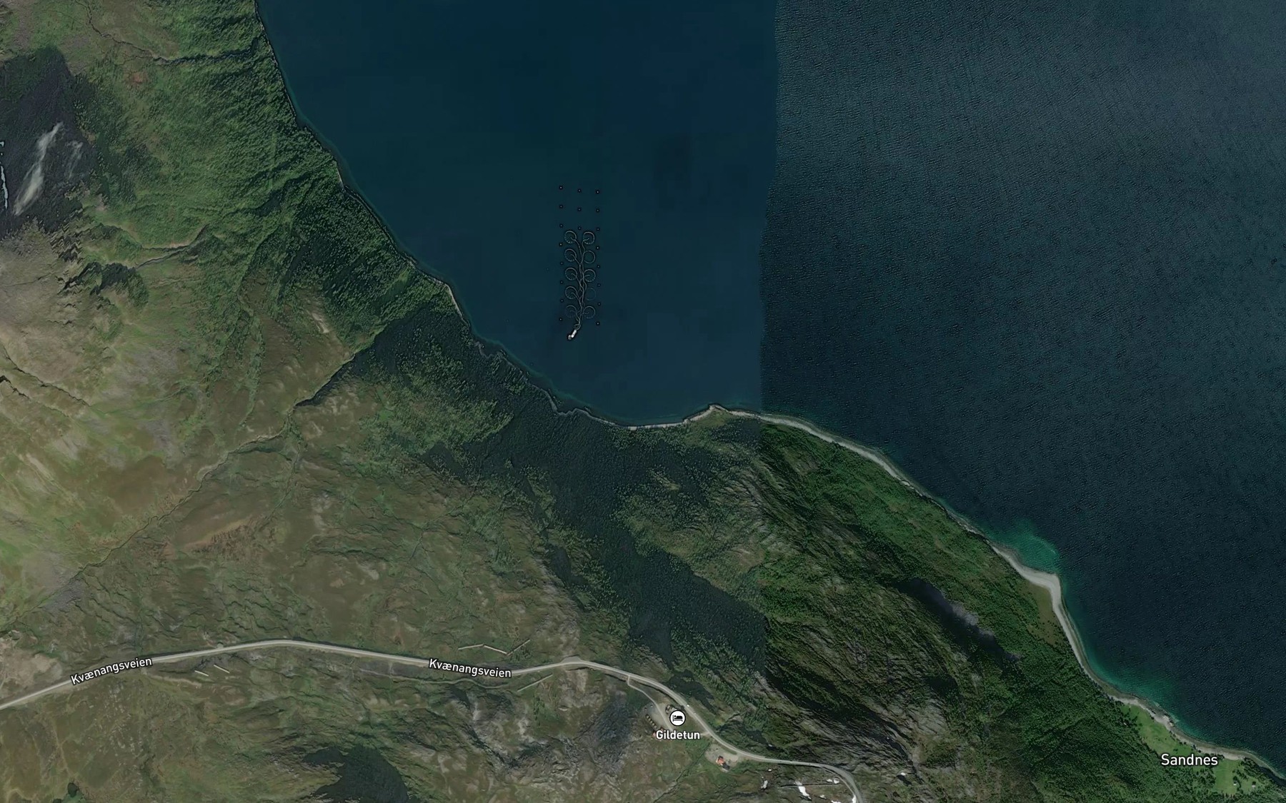Satellite map of the Hjellbergbukta