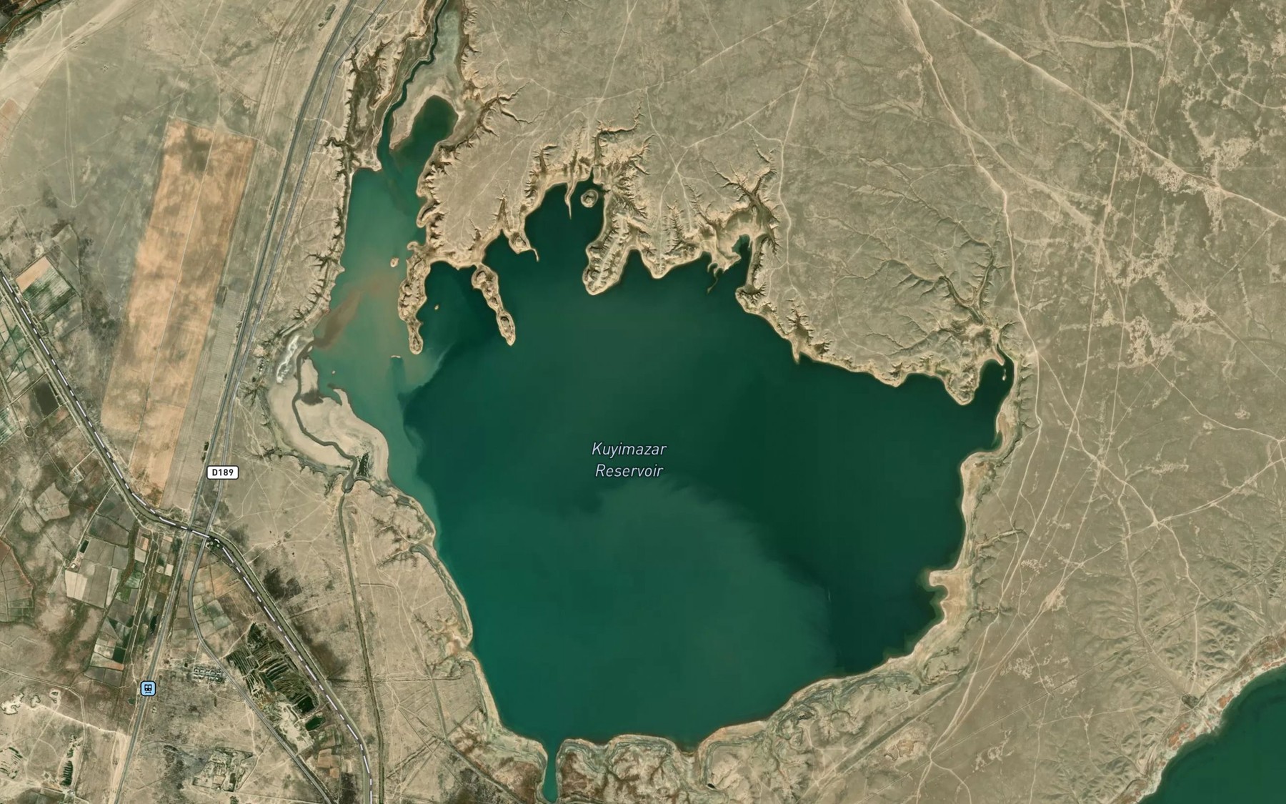 Satellite map of the Quyimozor Suv Ombori