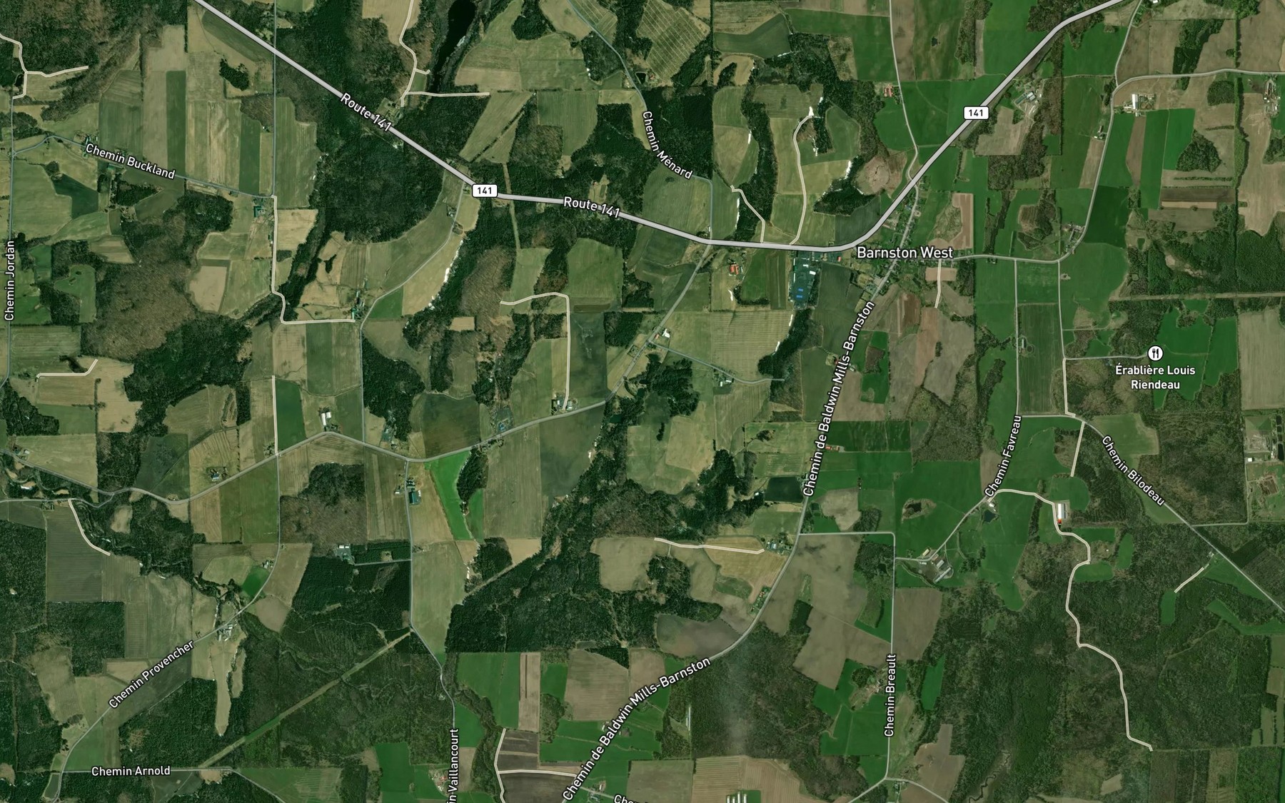 Satellite map of the Etangs Madore