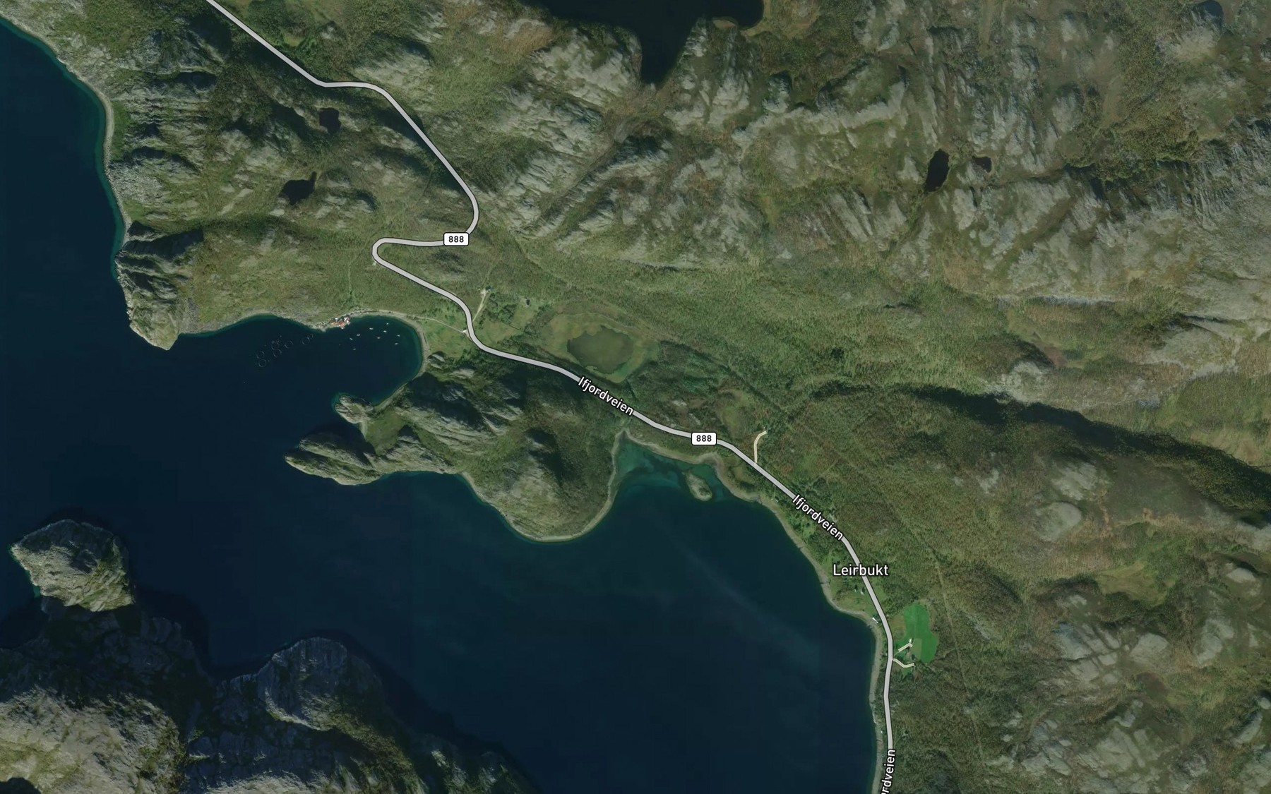 Satellite map of the Leirbuktelva