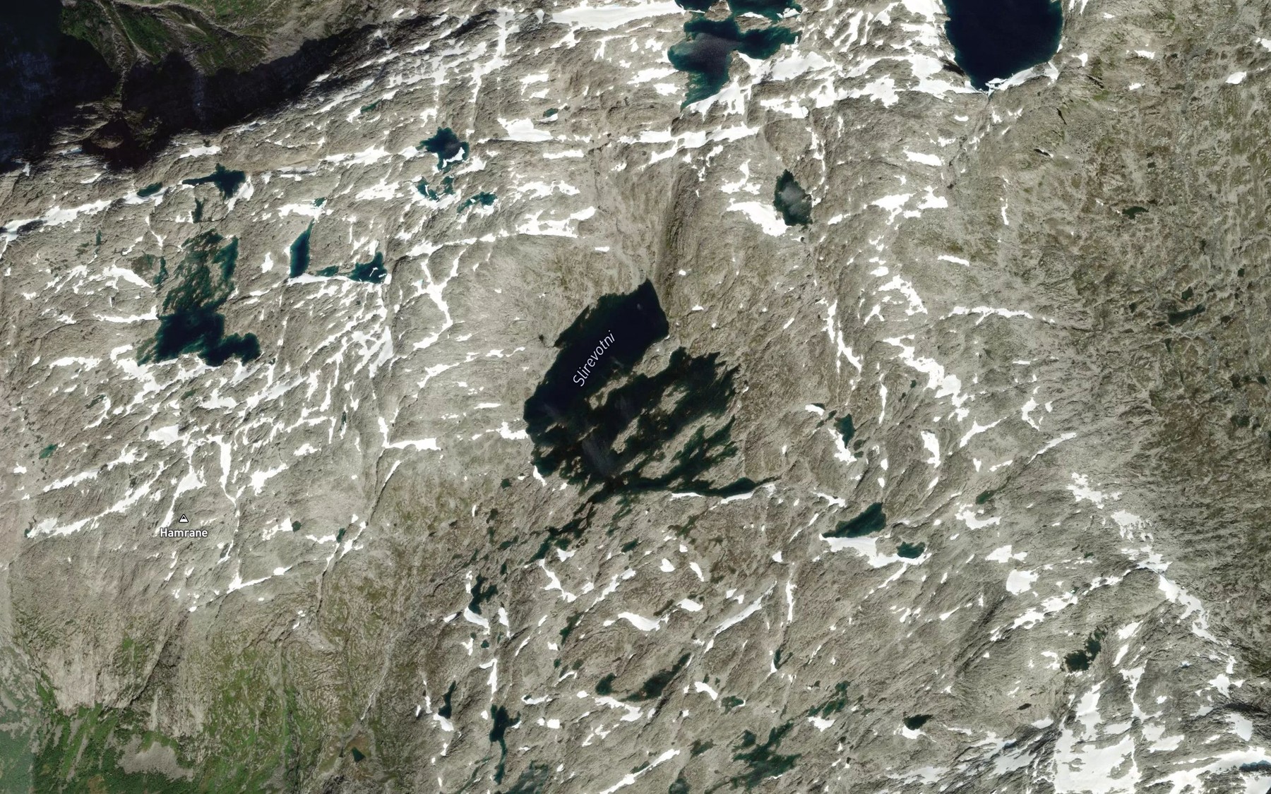 Satellite map of the Slirevotni