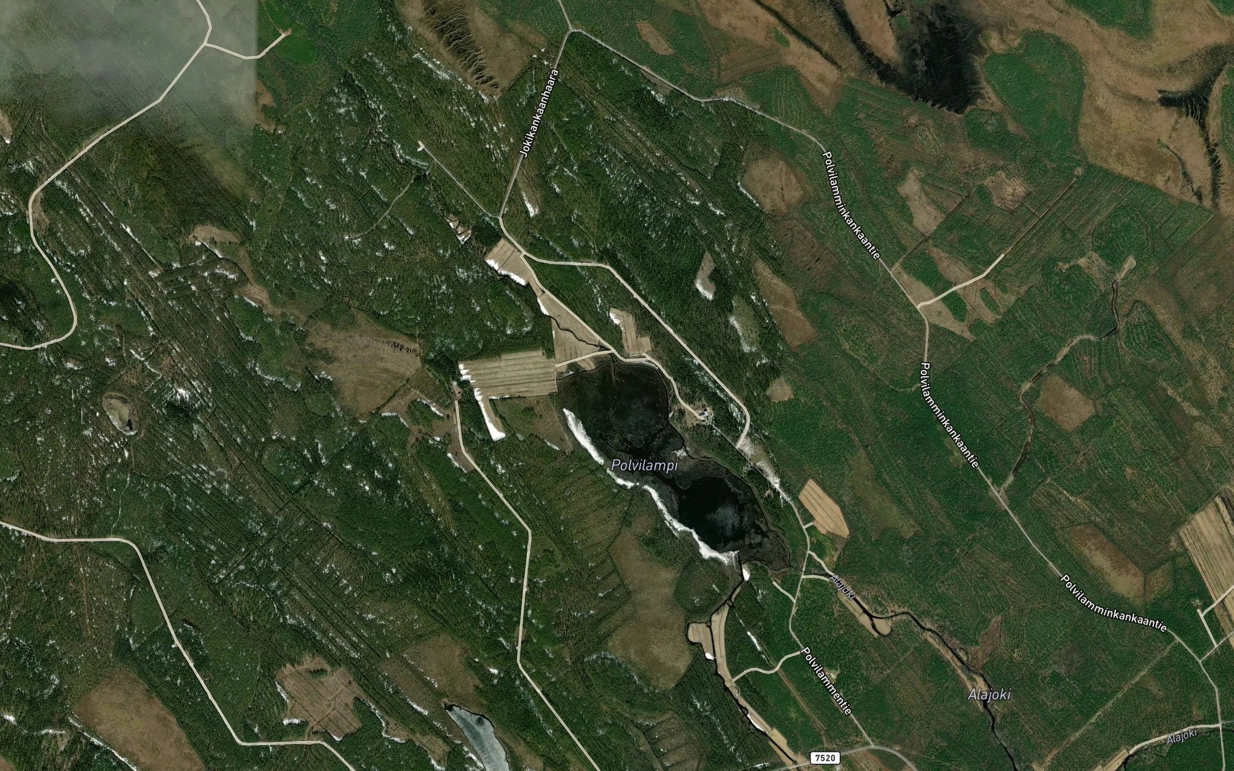 Satellite map of the Valvatinjoki