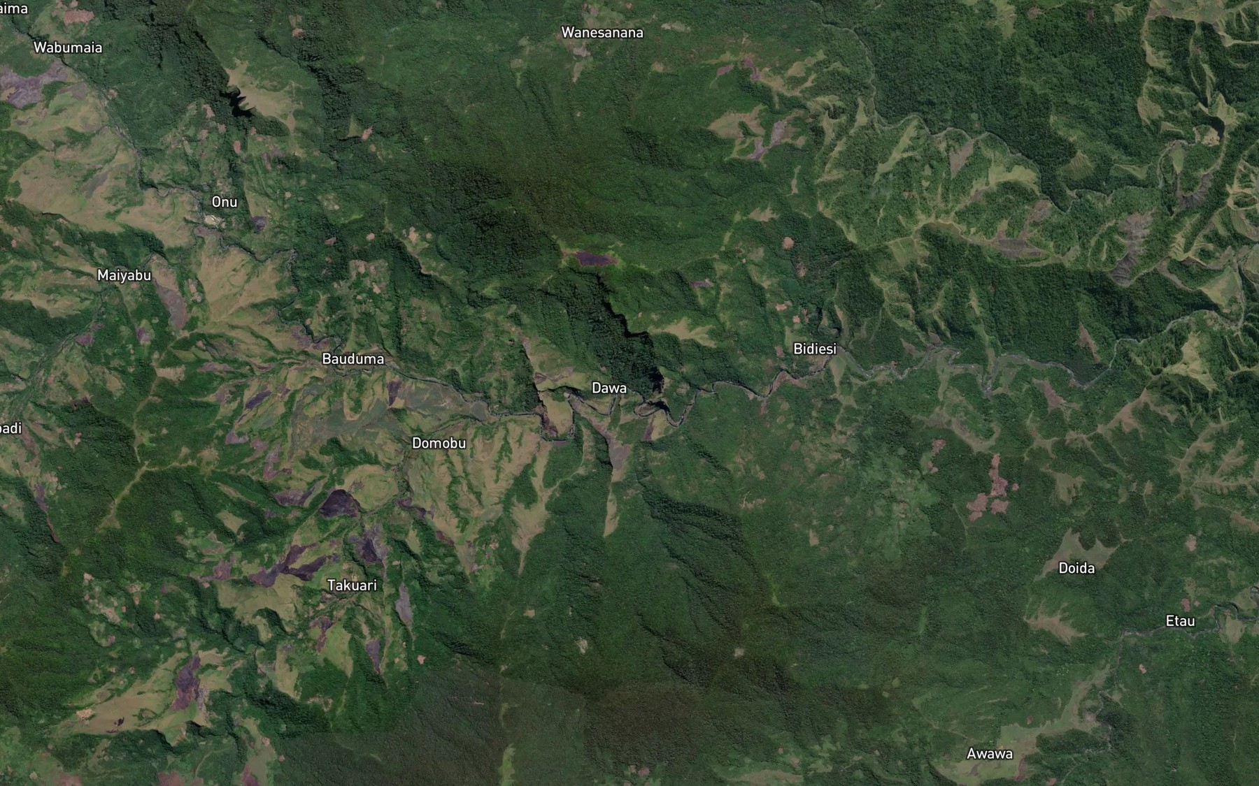 Satellite map of the Gwabuta Creek